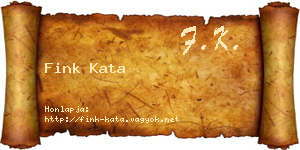 Fink Kata névjegykártya